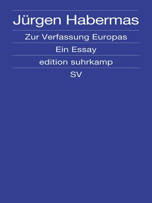 cover image of Zur Verfassung Europas